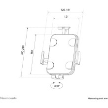 Neomounts WL15-625WH1 drehbare Tablet-Wandhalterung für 7,9-11'' Tablets White