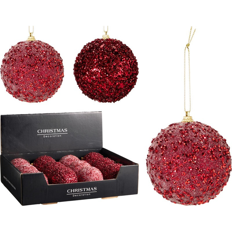 Eglutės žaisliukas Glitter, raudonas, putų polistirenas
