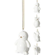 Christmas Tree toy ASL000020, white, porcelain