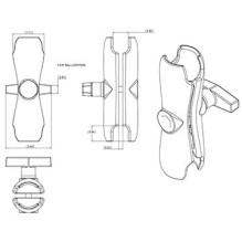 RAM Mounts RAM-201U - Double Socket Arm RAM Mounts RAM-201U - Double Socket Arm