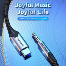 CABLE AUDIO 3.5MM TO USB-C / 1M BGKHF VENTION CABLE AUDIO 3.5MM TO USB-C / 1M BGKHF VENTION