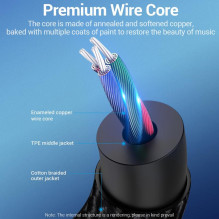 CABLE AUDIO 3.5MM TO USB-C / 1M BGKHF VENTION CABLE AUDIO 3.5MM TO USB-C / 1M BGKHF VENTION