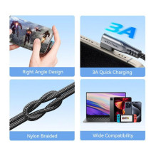 USB-C–USB-C jungties laidas, 1 m, pilkas, TRAHF VENTIONE