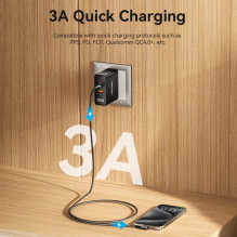 CABLE USB-C TO USB-C / 1M GRAY TRAHF VENTION