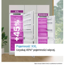 Bosch Serie 4 KBN96VFE0 šaldytuvas-šaldiklis, įmontuojamas, 383 LE, baltas