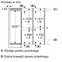 Bosch Serie 4 KBN96VFE0 šaldytuvas-šaldiklis, įmontuojamas, 383 LE, baltas