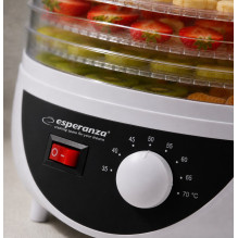 Esperanza EKD002 maisto džiovyklė juoda, permatoma, balta 250 W Esperanza EKD002 maisto džiovyklė juoda, permatoma, balta 250 W