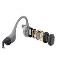 SHOKZ OpenSwim Pro belaidės atvirų ausų sportinės ausinės su „Bluetooth“ pilkos spalvos SHOKZ OpenSwim Pro belaidės atvirų ausų sportinės ausinės su „Bluetooth“ pilkos spalvos