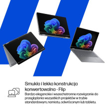 HP OmniBook X Flip Next Gen AI 14-fk0020nw Copilot+ PC 2-in-1 14", AMD Ryzen AI 5 340, 2K touchscreen, 16 GB LPDDR5
