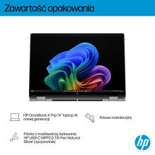 HP OmniBook X Flip Next Gen AI 14-fk0020nw Copilot+ PC 2-in-1 14", AMD Ryzen AI 5 340, 2K touchscreen, 16 GB LPDDR5
