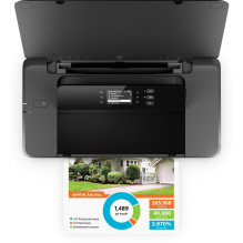 HP Mobilusis spausdintuvas „Officejet 200“, spausdinimas, spausdinimas per priekinį USB