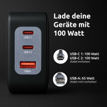 Intenso Power Adapter 100 watt + USB-C cable 2m Intenso Power Adapter 100 watt + USB-C cable 2m