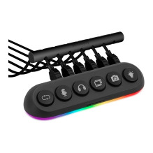 Streamplify HUB DECK 5, 4x USB 3.0, 1x USB 2.0, RGB, 12V, EU-Netzkabel - schwarz Streamplify HUB DECK 5, 4x USB 3.0, 1x USB 2.0, RGB, 12V, EU-Netzkabel - schwarz