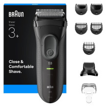 Beard shaver Braun Series 3+ 3000BT, black Beard shaver Braun Series 3+ 3000BT, black