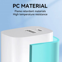 Wozinsky Wozinsky WGWCW USB-A USB-C 20W Wall Charger - White