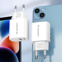 Wozinsky Wozinsky WGWCW USB-A USB-C 20W Wall Charger - White
