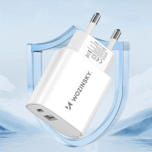 Wozinsky Wozinsky WGWCW USB-A USB-C 20W Wall Charger - White