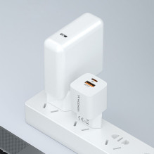 Wozinsky Wozinsky CMWCW 20W USB-C / USB-A sieninis įkroviklis – baltas Wozinsky Wozinsky CMWCW 20W USB-C / USB-A sieninis įkroviklis – baltas