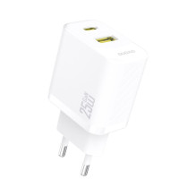 Dudao Dudao A26T GaN 25W USB-A, USB-C Charger - White Dudao Dudao A26T GaN 25W USB-A, USB-C Charger - White