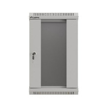 Wall-mounted installation rack cabinet 10 inches 9U 300x300 gray