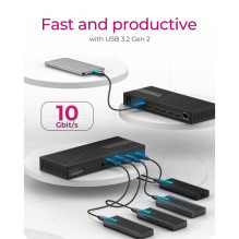 ICY BOX IB-DK2246-C 11in1,HDMI,DP,LAN,TYPE-