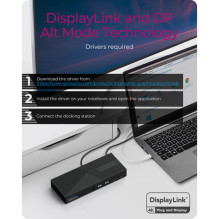 ICY BOX IB-DK2246-C 11in1,HDMI,DP,LAN,TYPE-