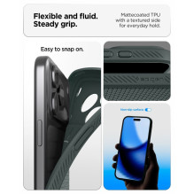 SPIGEN dėklas LIQUID AIR, skirtas IPHONE 17 Pro / 18 Pro, bespalvis, žalias SPIGEN dėklas LIQUID AIR, skirtas IPHONE 17 Pro / 18 Pro, bespalvis, žalias