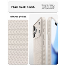 SPIGEN korpusas LIQUID AIR, skirtas IPHONE 17 Pro / 18 Pro, natūralaus titano spalvos