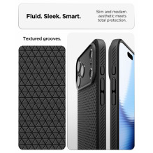 SPIGEN dėklas LIQUID AIR, skirtas IPHONE 17 Pro / 18 Pro, matinės juodos spalvos SPIGEN dėklas LIQUID AIR, skirtas IPHONE 17 Pro / 18 Pro, matinės juodos spalvos
