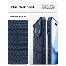 SPIGEN dėklas LIQUID AIR, skirtas IPHONE 17 Pro Max / 18 Pro Max, tamsiai mėlynas SPIGEN dėklas LIQUID AIR, skirtas IPHONE 17 Pro Max / 18 Pro Max, tamsiai mėlynas