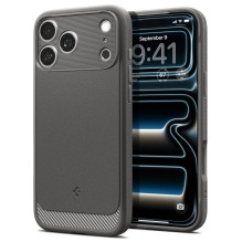 SPIGEN dėklas RUGGED ARMOR suderinamas su „MagSafe“, skirtas IPHONE 18 Pro / 17 Pro, pilkas