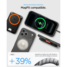 SPIGEN dėklas RUGGED ARMOR suderinamas su „MagSafe“, skirtas IPHONE 18 Pro / 17 Pro, pilkas