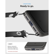 SPIGEN dėklas RUGGED ARMOR suderinamas su „MagSafe“, skirtas IPHONE 18 Pro / 17 Pro, pilkas