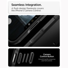 SPIGEN dėklas RUGGED ARMOR suderinamas su „MagSafe“, skirtas IPHONE 18 Pro Max / 17 Pro Max, matinės juodos spalvos
