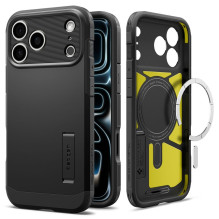 SPIGEN dėklas TOUGH ARMOR T, suderinamas su „MagSafe“, skirtas IPHONE 18 Pro / 17 Pro, juodas
