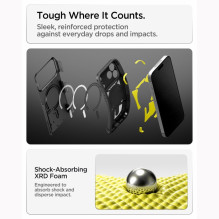 SPIGEN dėklas TOUGH ARMOR T, suderinamas su „MagSafe“, skirtas IPHONE 18 Pro / 17 Pro, juodas