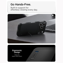 SPIGEN dėklas TOUGH ARMOR T, suderinamas su „MagSafe“, skirtas IPHONE 18 Pro / 17 Pro, juodas