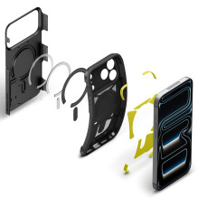 SPIGEN dėklas TOUGH ARMOR T, suderinamas su „MagSafe“, skirtas IPHONE 18 Pro / 17 Pro, juodas