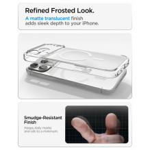 SPIGEN dėklas ULTRA HYBRID, suderinamas su „MagSafe“, skirtas IPHONE 17 Pro / 18 Pro, šerkšno baltumo SPIGEN dėklas ULTRA HYBRID, suderinamas su „MagSafe“, skirtas IPHONE 17 Pro / 18 Pro, šerkšno baltumo