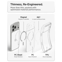 SPIGEN dėklas ULTRA HYBRID, suderinamas su „MagSafe“, skirtas IPHONE 17 Pro / 18 Pro, šerkšno baltumo SPIGEN dėklas ULTRA HYBRID, suderinamas su „MagSafe“, skirtas IPHONE 17 Pro / 18 Pro, šerkšno baltumo
