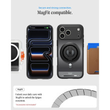 SPIGEN dėklas ULTRA HYBRID, suderinamas su „MagSafe“, skirtas IPHONE 17 Pro / 18 Pro klasikiniam juodos spalvos SPIGEN dėklas ULTRA HYBRID, suderinamas su „MagSafe“, skirtas IPHONE 17 Pro / 18 Pro klasikiniam juodos spalvos