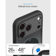 SPIGEN dėklas ULTRA HYBRID, suderinamas su „MagSafe“, skirtas IPHONE 17 Pro / 18 Pro klasikiniam juodos spalvos SPIGEN dėklas ULTRA HYBRID, suderinamas su „MagSafe“, skirtas IPHONE 17 Pro / 18 Pro klasikiniam juodos spalvos