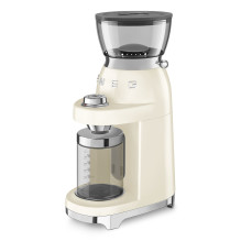 Coffee grinder Smeg Kaffeemhle CGF03CREU, 15 grinding settings, 240g bean container, 150W, Creme Coffee grinder Smeg Kaffeemhle CGF03CREU, 15 grinding settings, 240g bean container, 150W, Creme