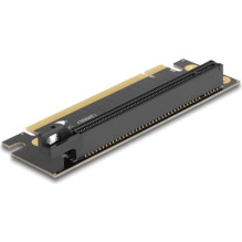 Nevadāms centrmezgls Delock Riser Karte PCI Express 3.0 x16 Stecker zu x16 Slot 90° links gewinkelt - Slothöhe 35 mm