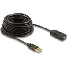 DELOCK USB prailginimo laidas A - A St / Bu 10.00m aktyvus juodas DELOCK USB prailginimo laidas A - A St / Bu 10.00m aktyvus juodas