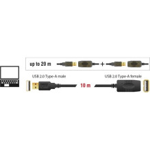 DELOCK USB prailginimo laidas A - A St / Bu 10.00m aktyvus juodas DELOCK USB prailginimo laidas A - A St / Bu 10.00m aktyvus juodas