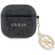 „Guess GUA4P4E4CDK 4G Strass Charm Apple AirPods 4“ ausinės, juodos