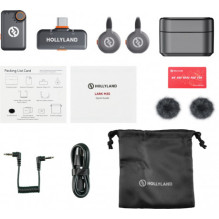 HOLLYLAND Lark M2S Mini Combo Wireless Lavalier Microphone Mini Combo Gray HOLLYLAND Lark M2S Mini Combo Wireless Lavalier Microphone Mini Combo Gray