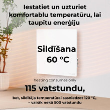 AENO AGH0011S Premium Eco Smart Quadro sieninis šildytuvas, baltas AENO AGH0011S Premium Eco Smart Quadro sieninis šildytuvas, baltas