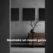 AENO AGH0012S Premium Eco Smart Quadro sieninis šildytuvas, juodas